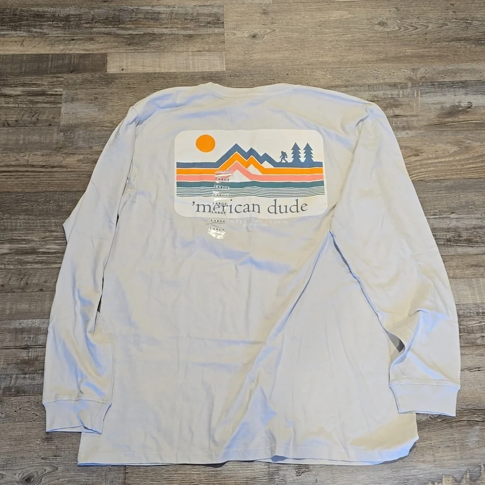 SIMPLY SOUTHERN | 'Merican Dude Long Sleeved Shirt | Size Large| NWT​‎